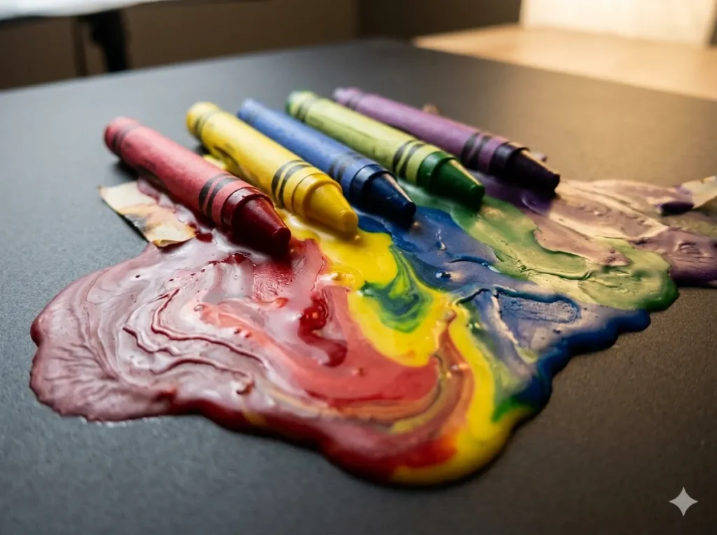 Crayon Puns About Wax & Melting